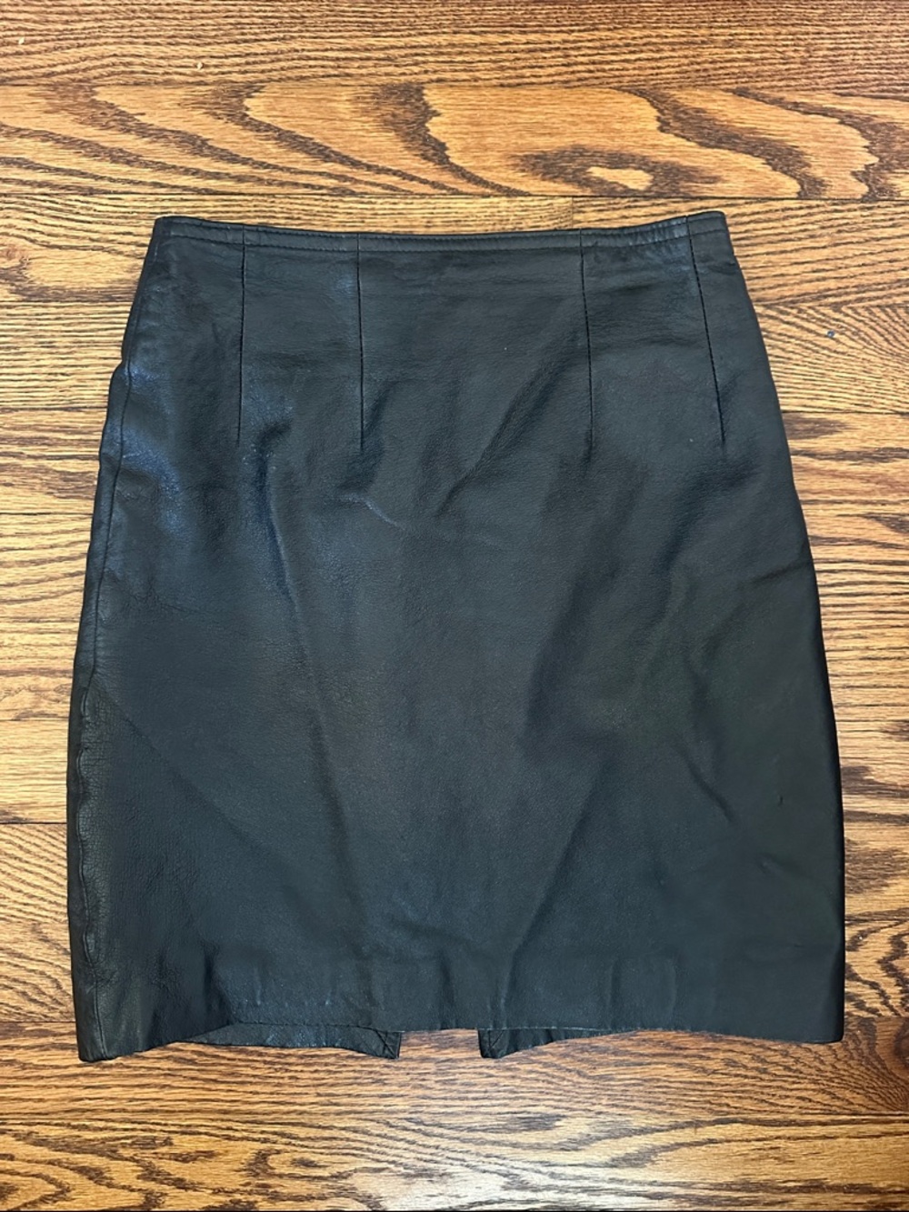 Vintage Black Leather Skirt